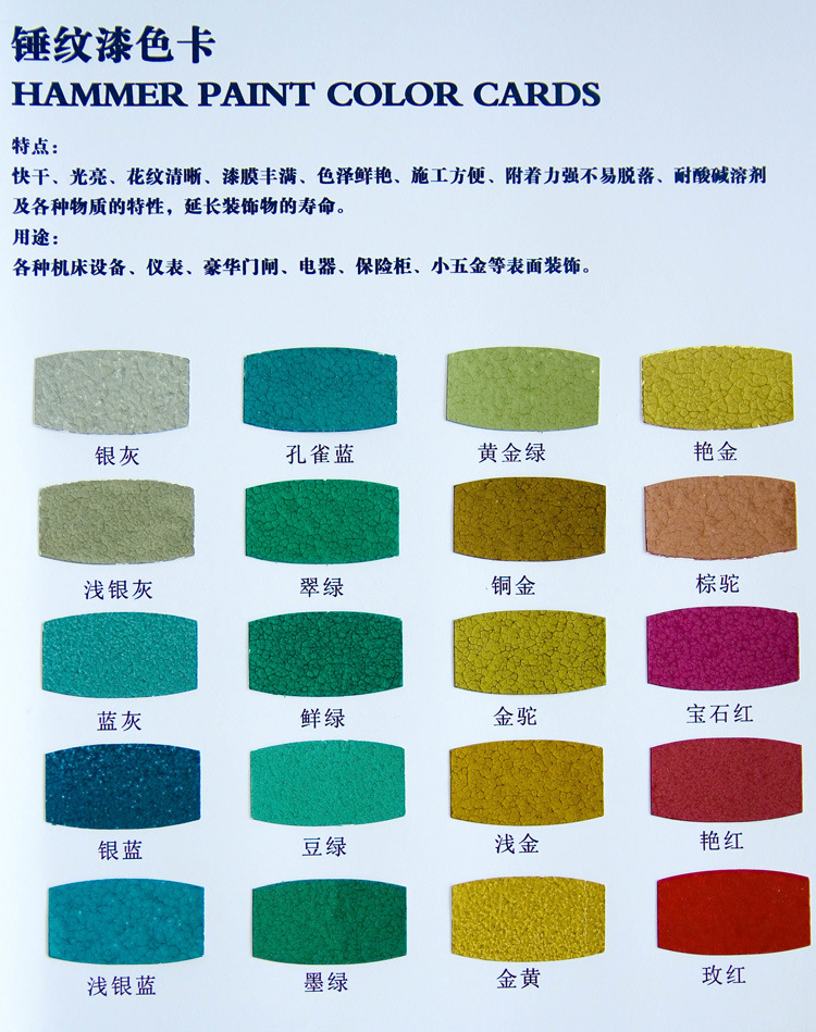 沈陽市巨科化工快干錘紋漆產品展示